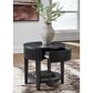Ashley Marstream Round End Table in Dark Charcoal Black, , large