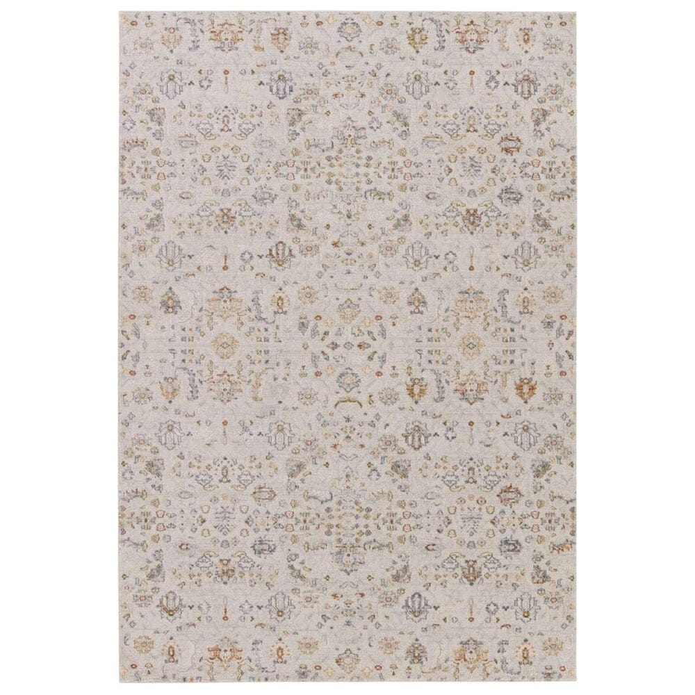 Jaipur Cirque Waverly Pumice Stone, White Alyssum, Turbulence, Dull Gold and Cashew 8" x 10" Area Rug, , large