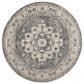 Nourison Quarry 4" Round Grey and Ivory Area Rug, , large