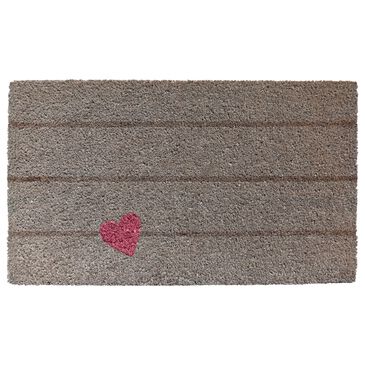 Callaway Pink Heart 1"5" x 2"5" Multicolor Door Mat, , large