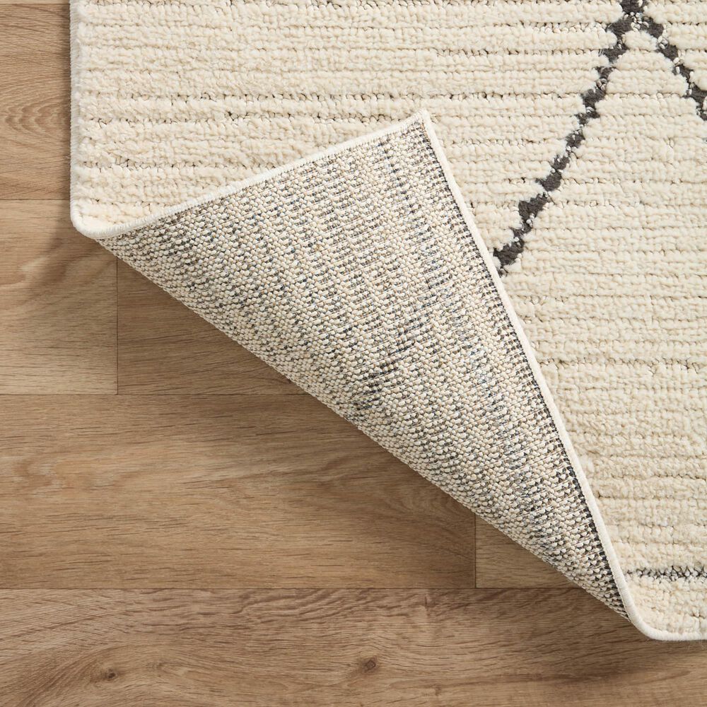 Loloi II Fabian 2&#39;7&quot; x 7&#39;6&quot; Ivory and Charcoal Runner, , large