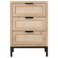 Splendor Living Oakton 3-Drawer Side Table in Natural and Black, , large