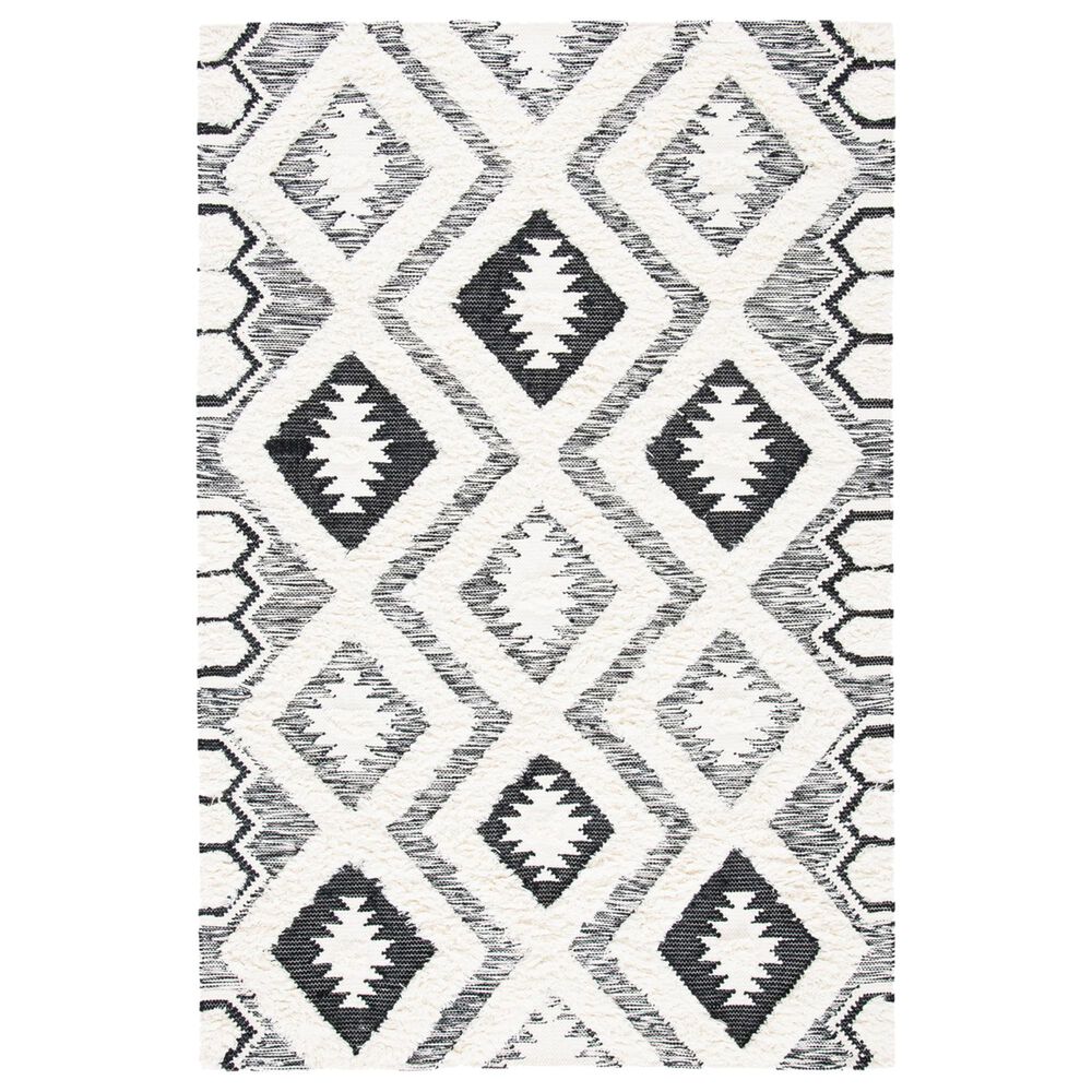 Safavieh Natura NAT684A 3" x 5" Ivory and Black Area Rug, , large
