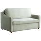 Lifestyle Solutions Delmar Convertible Loveseat with Sage Cushion in Brown, , large