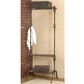 Maple and Jade 72" Industrial Metal Hall Tree in Black and Brown, , large