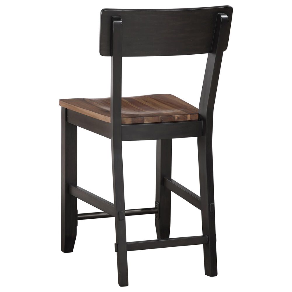 Steve Silver Bermuda Counter Stool in Black and Dark Acacia, , large