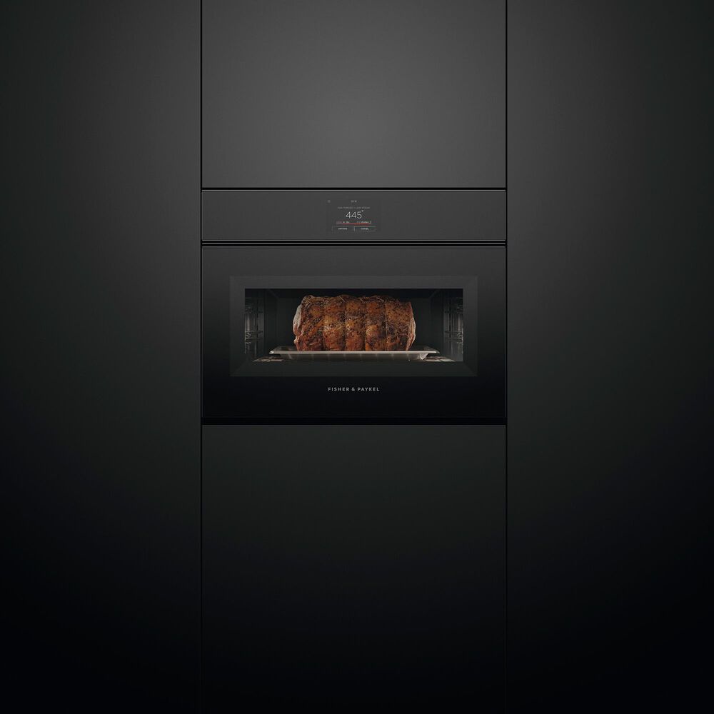 Fisher &amp; Paykel Minimal 24&quot; 3 Cu. Ft. Combination Electric Steam Oven with 23 Functions in Black, , large