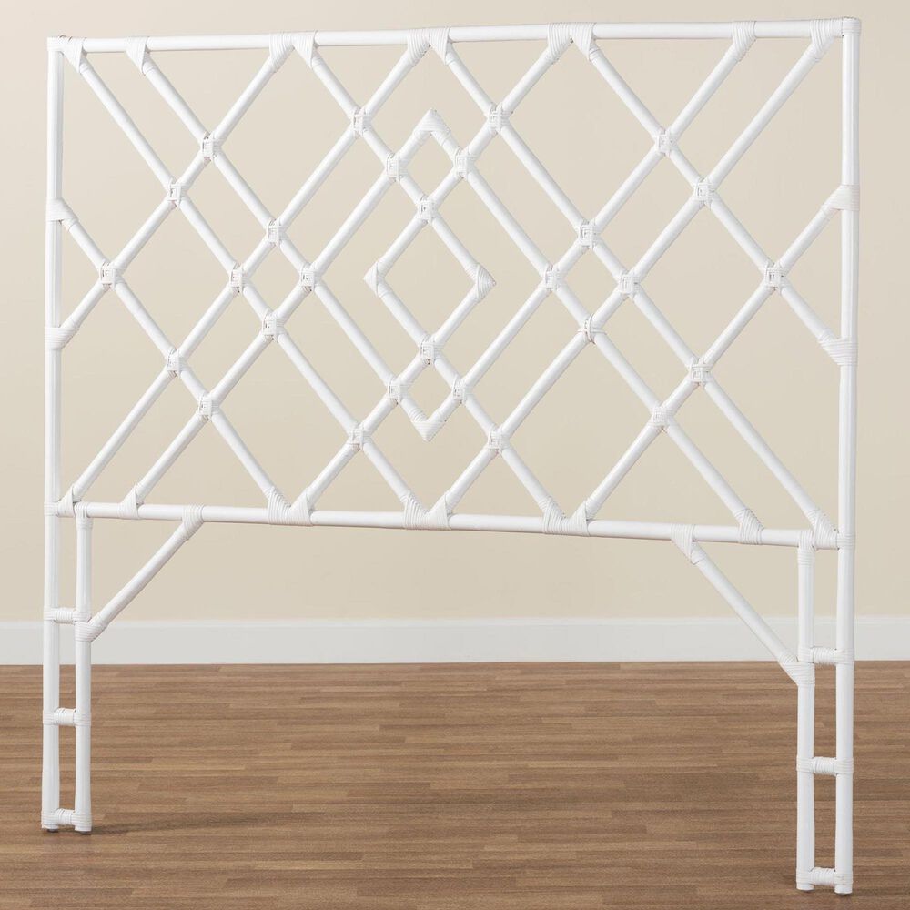 Baxton Studio Lavali Queen Standalone Headboard in White, , large