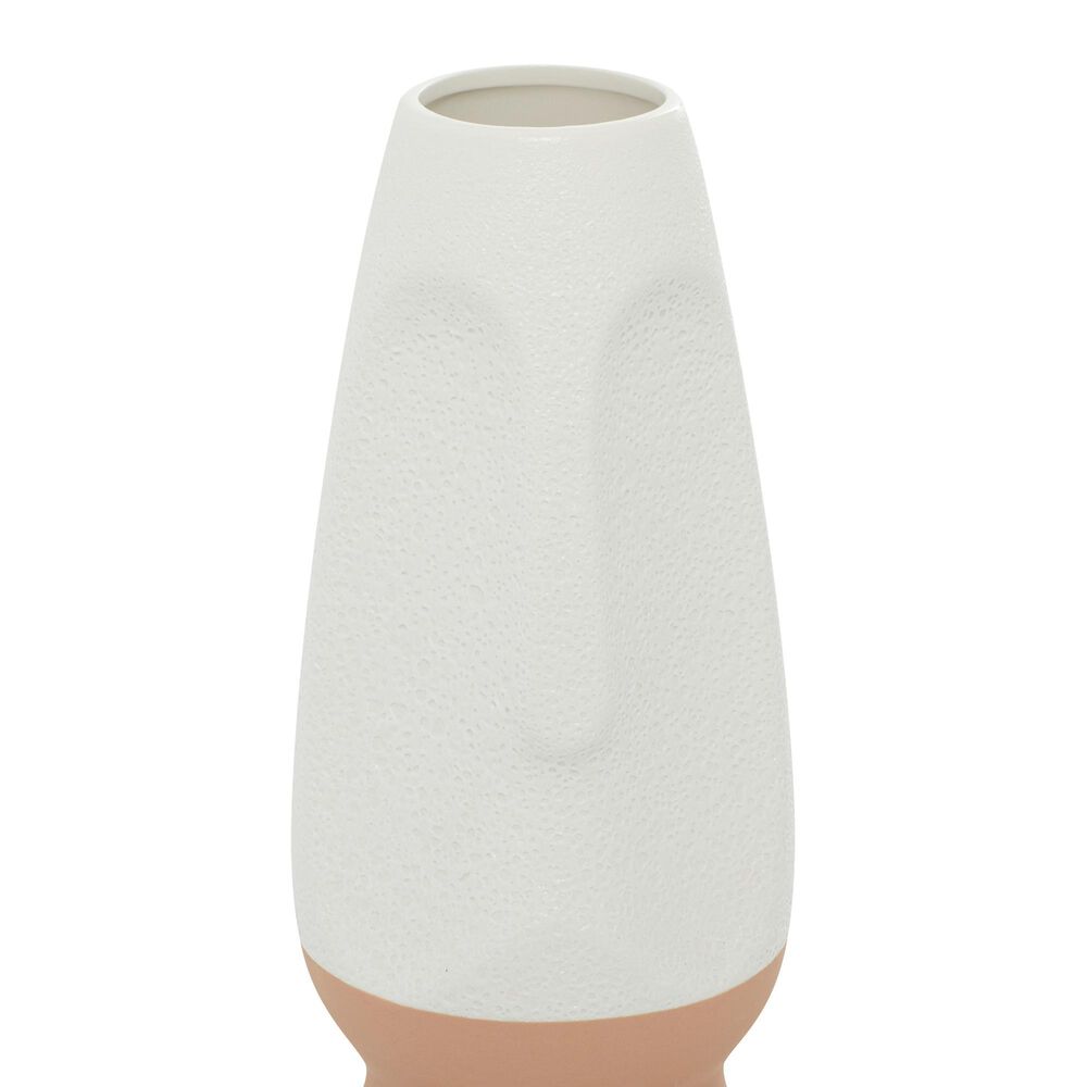 Maple and Jade Abstract Vase in White and Tan &#40;Set of 3&#41;, , large