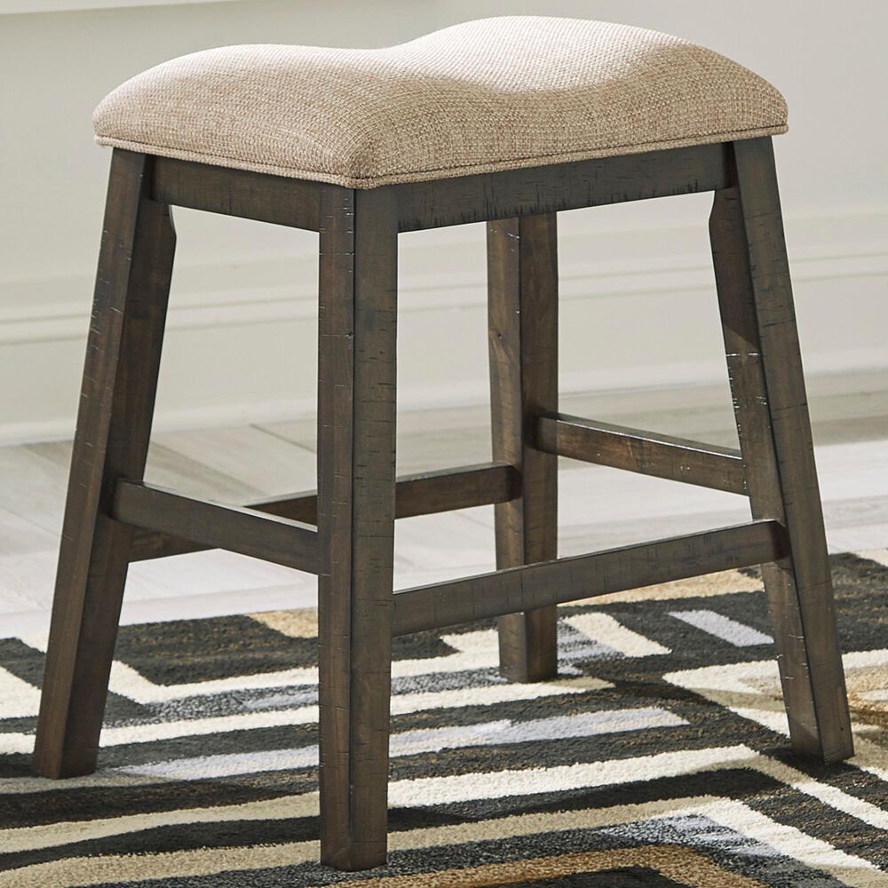 Signature Design by Ashley Rokane Upholstered Stool in Warm Brown, , large