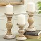 Maple and Jade 6", 8", 10" Decorative Candle Holder in Light Brown (Set of 3), , large