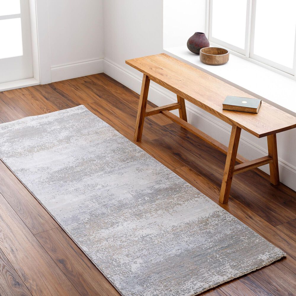 Surya Brunswick 2&#39;7&quot; x 7&#39;3&quot; Cream, Tan, Olive, Blue, Seafoam and Taupe Runner, , large