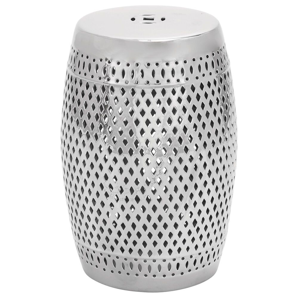 Uma Enterprises Ceramic Accent Table in Silver, , large