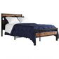 Hearth and Haven Twin Platform Bed with Metal Slats Support in Black and Brown, , large