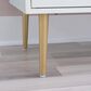 Linon Home Decor Gloria 2-Drawer Nightstand in White and Gold, , large