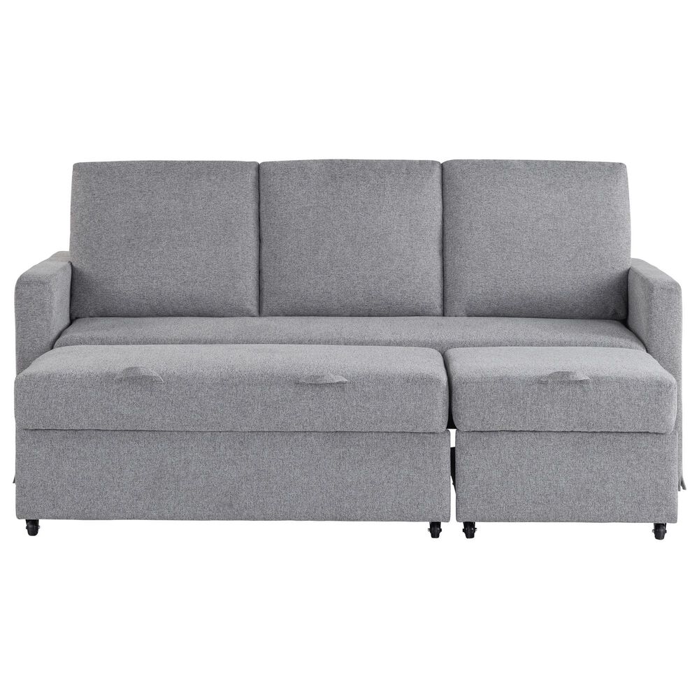 Lifestyle Solutions Mia Convertible Sofa in Light Gray, , large