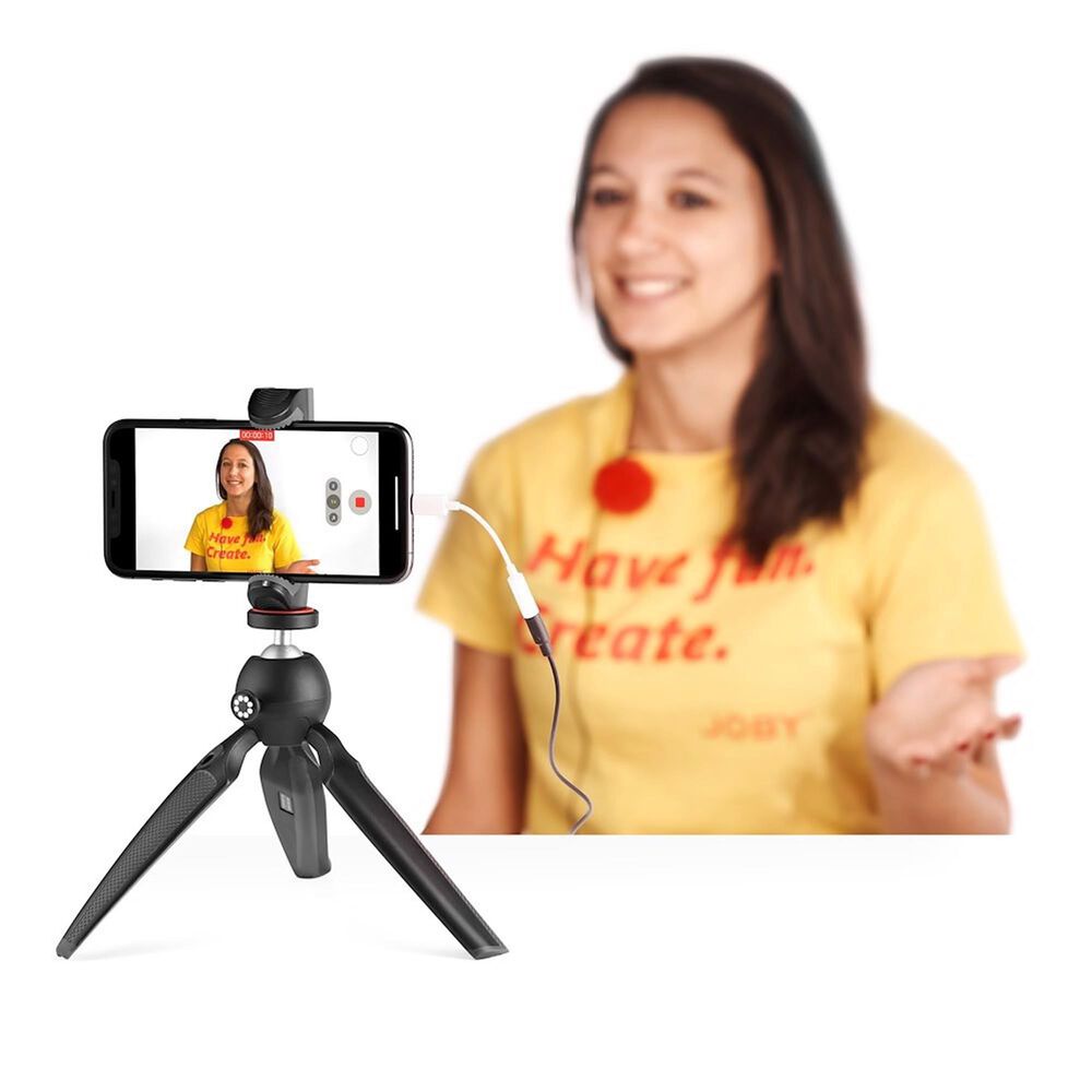 JOBY Joby Wavo Lav Mobile Microphone in Black, Red and Rainbow, , large