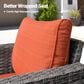 HOMLUX 3-Piece Patio Conversation Set with Square-Arm Swivel Rocking Chairs in Orange, , large