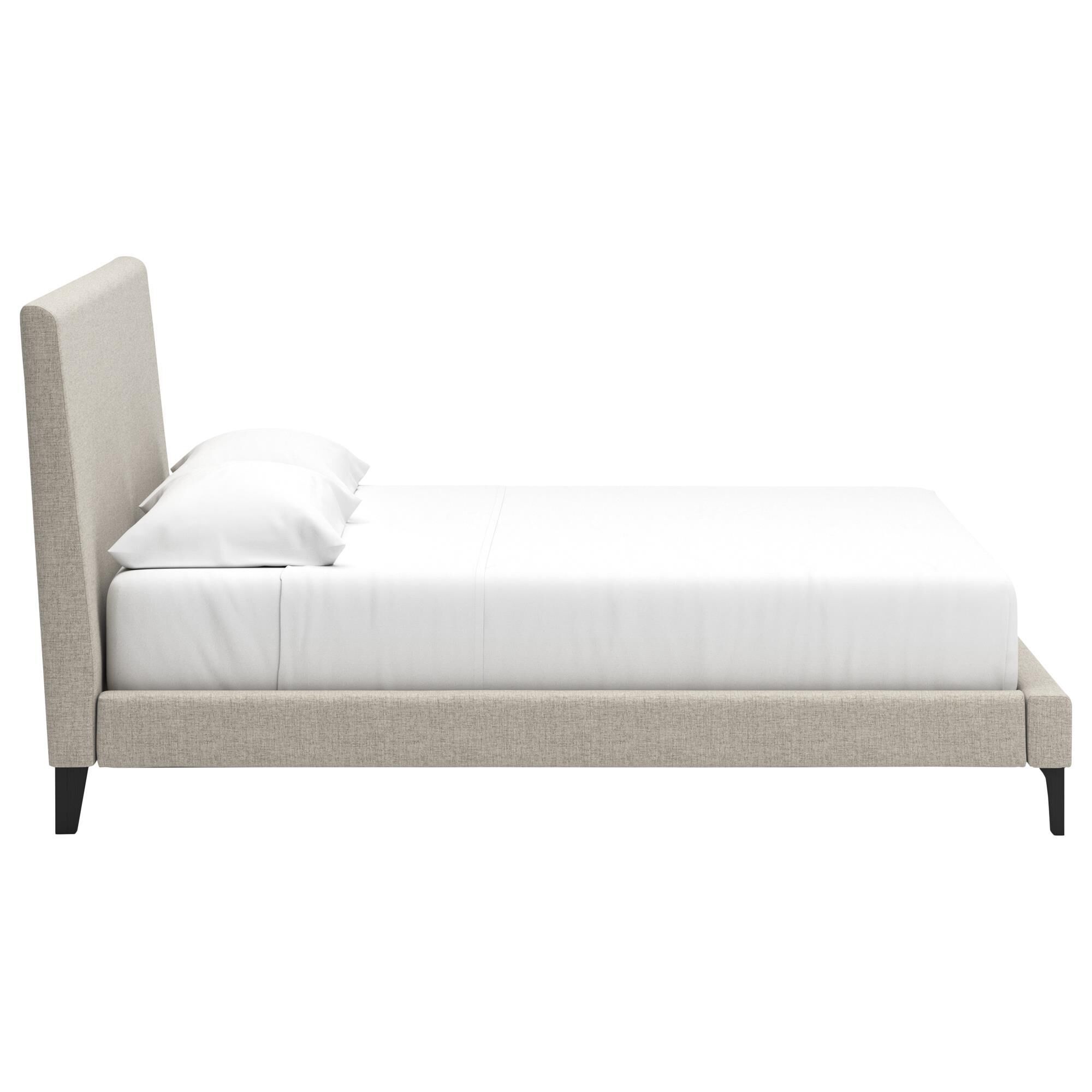 Ashley King Upholstered Bed and Two Nightstands