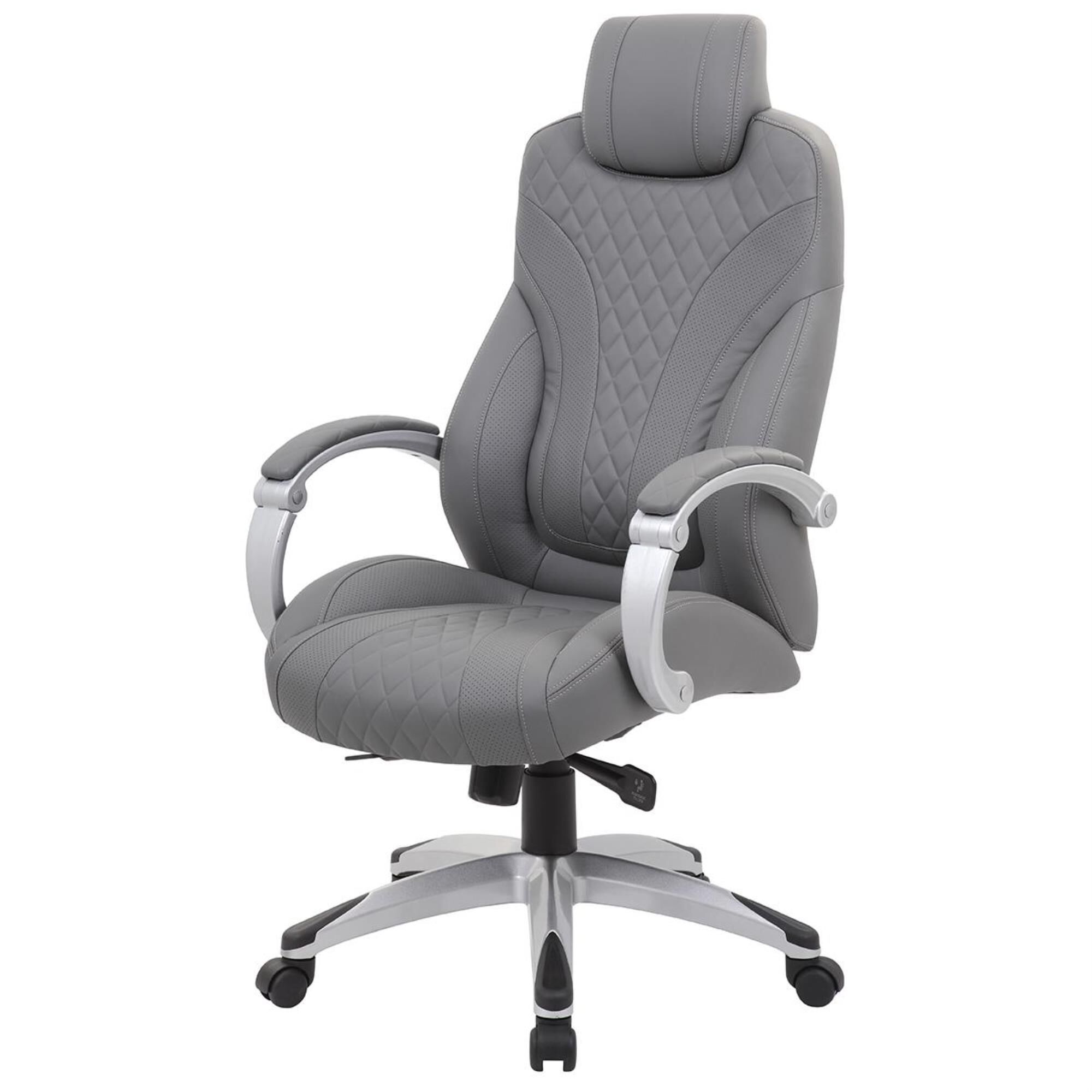 White chair with grey cushion sales