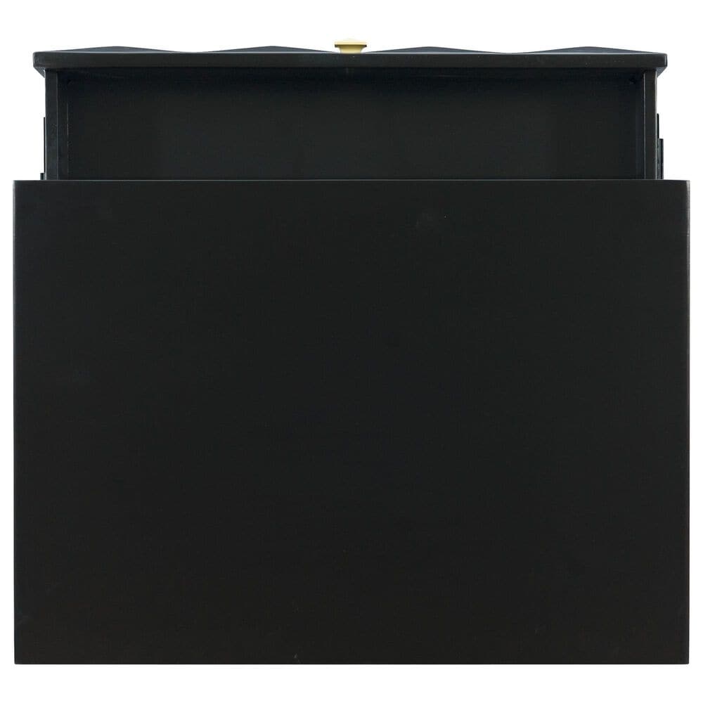 Linon Home Decor Geo 2-Drawer Texture Nightstand in Black and Gold, , large