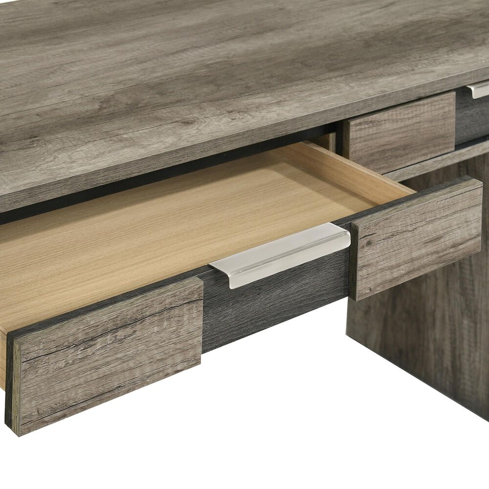 Crown Mark Rangley Writing Desk in Grey and Brown, , large