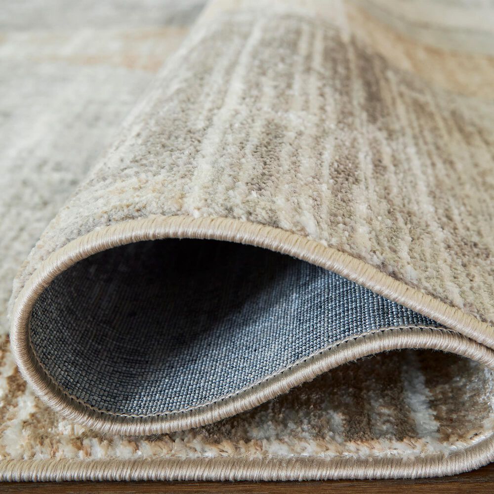 Ashley Truward 5&#39; x 7&#39; Linen, Gray and Caramel Area Rug, , large
