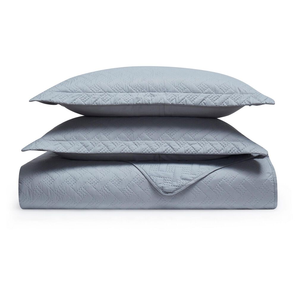 Trade Linker 3-Piece King Basket Pinsonic Quilt Set in Silver, , large