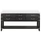 Lexora Home Norwalk 72" Double Bathroom Vanity in Black Oak with White Cultured Marble Top and Rectangle Sink, , large