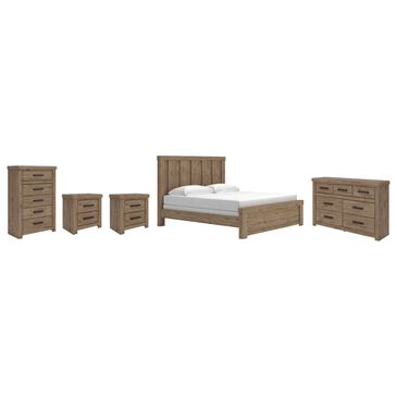 Ashley KING PANEL BED WITH DRESSER, CHEST, AND TWO NIGHTSTANDS, , large