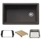 Blanco Inteos 33" Undermount Single Bowl Kitchen Sink in Cinder, , large
