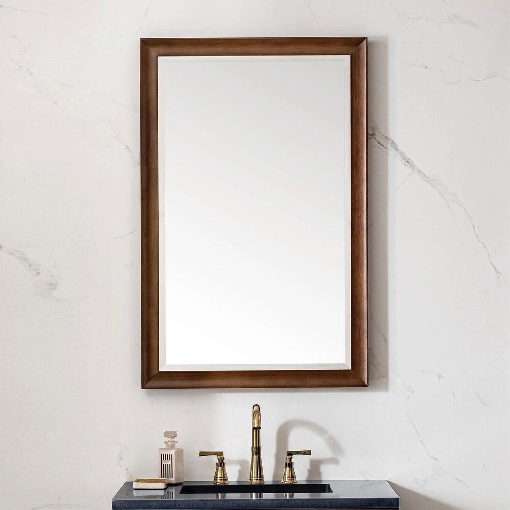 James Martin Vanities Glenbrooke 26&quot; Rectangular Mirror in Mid-Century Walnut, , large