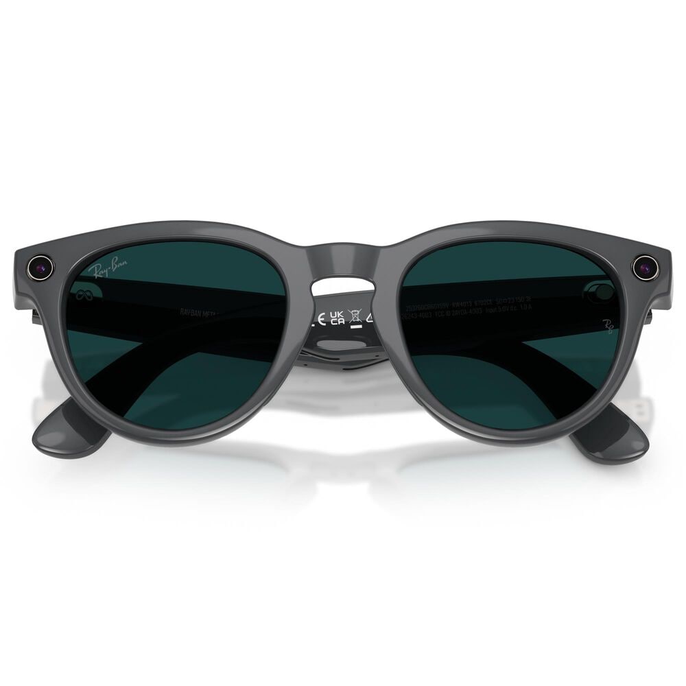Rayban Glasses Headliner Gen 2 Sunglasses with Clear and Emerald Transitions Lenses in Shiny Asteroid Grey, , large