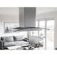 Zephyr Milano 42" Island Range Hood in Stainless Steel and Glass, , large