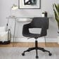 Lumisource Margarite Task Chair with Grey Faux Leather Cushion in Black, , large