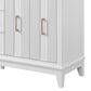 37B Fenwick 60" Double Bathroom Vanity in Bright White with Glossy White Composite Stone Top and Backsplash, , large