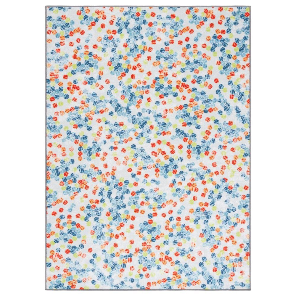 Safavieh Kids Playhouse Abstract 6"7" x 9" Ivory and Blue Rug, , large