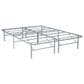 Linon Home Decor Franson Queen Folding Platform Bed Frame in Dark Pewter, , large