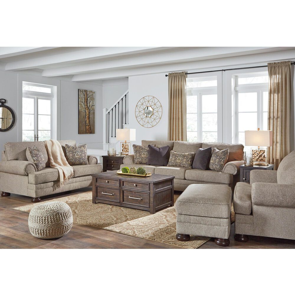 Ashley Kananwood Ottoman in Oatmeal, , large