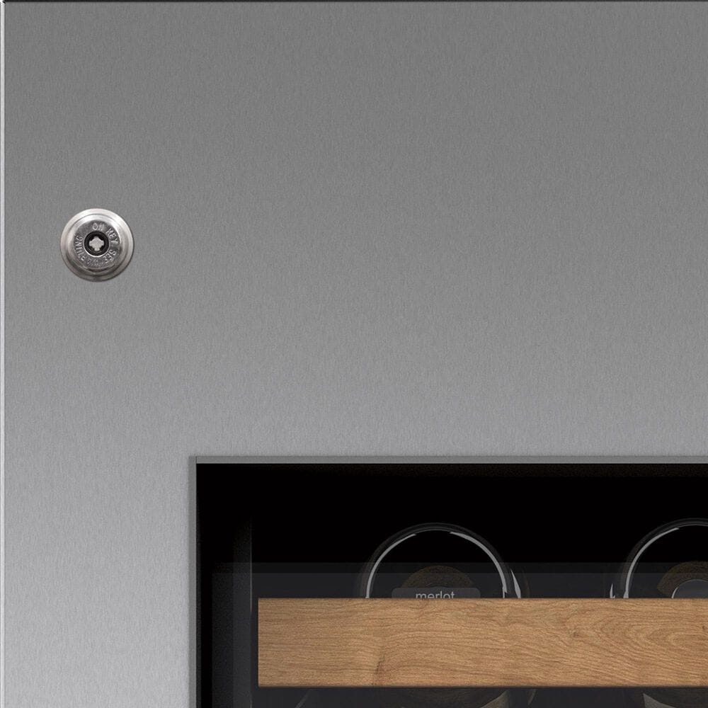 Sub-Zero 18" Left Hinge Door Panel with Pro Handle, Lock and 4" Toe Kick in Stainless Steel, , large
