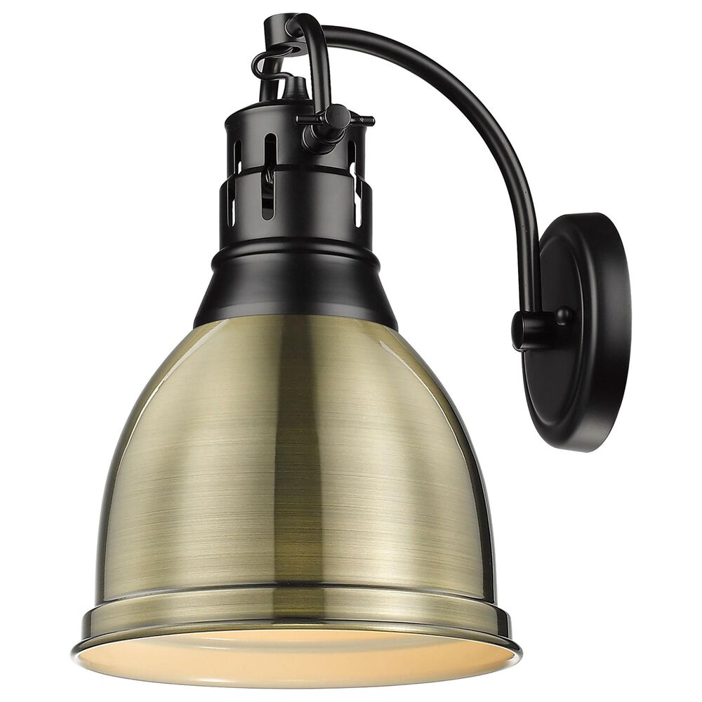 Golden Lighting Duncan 1-Light Wall Sconce in Matte Black, , large
