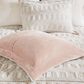Hampton Park Gia Back Print Long Fur 2-Piece Twin/Twin XL Comforter Mini Set in Blush, , large
