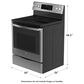 GE Profile 6.2 Cu. Ft. Smart Freestanding Electric Convection Range in Stainless Steel and Black, , large