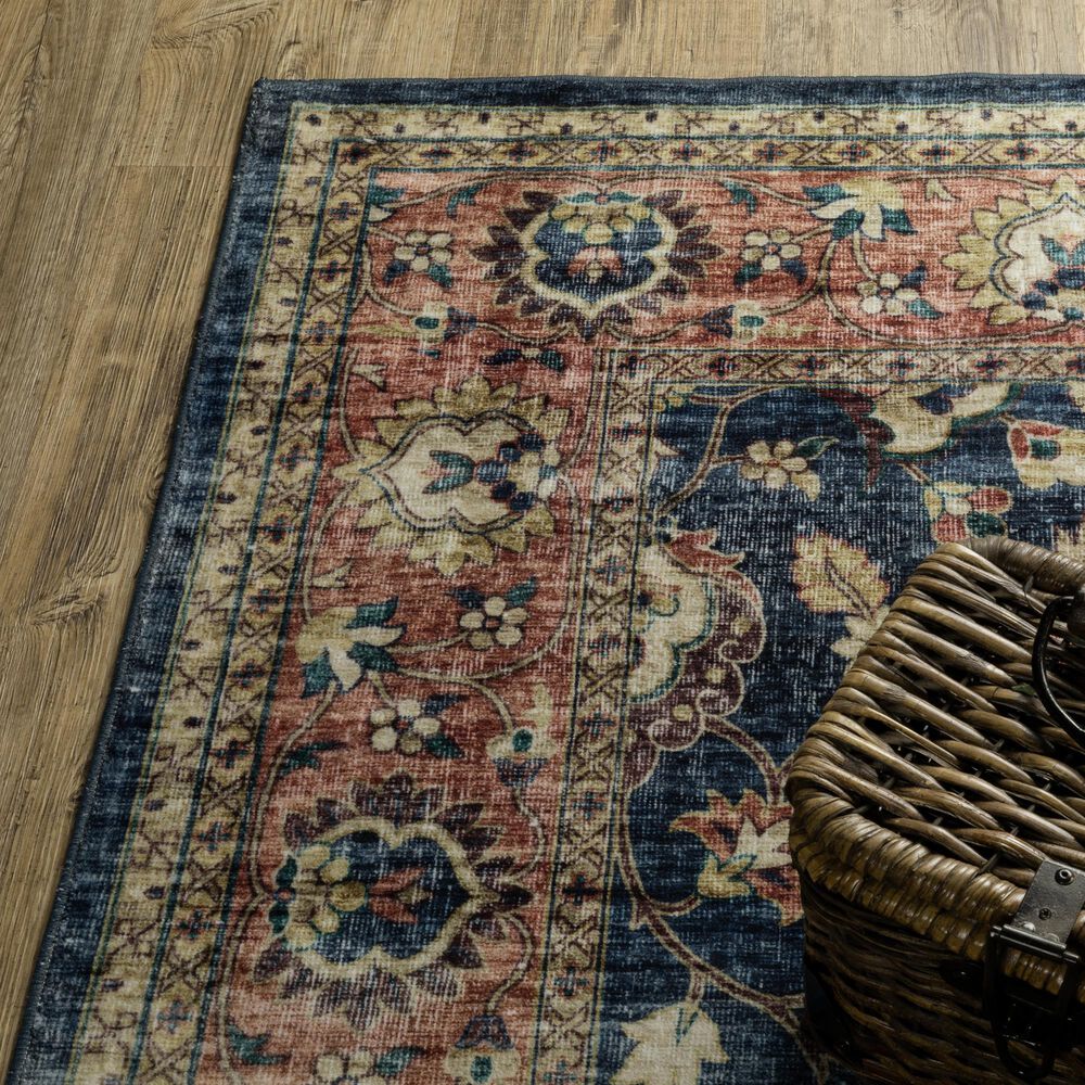 Oriental Weavers Sumter 2&#39; x 8&#39; Blue and Rust Runner, , large