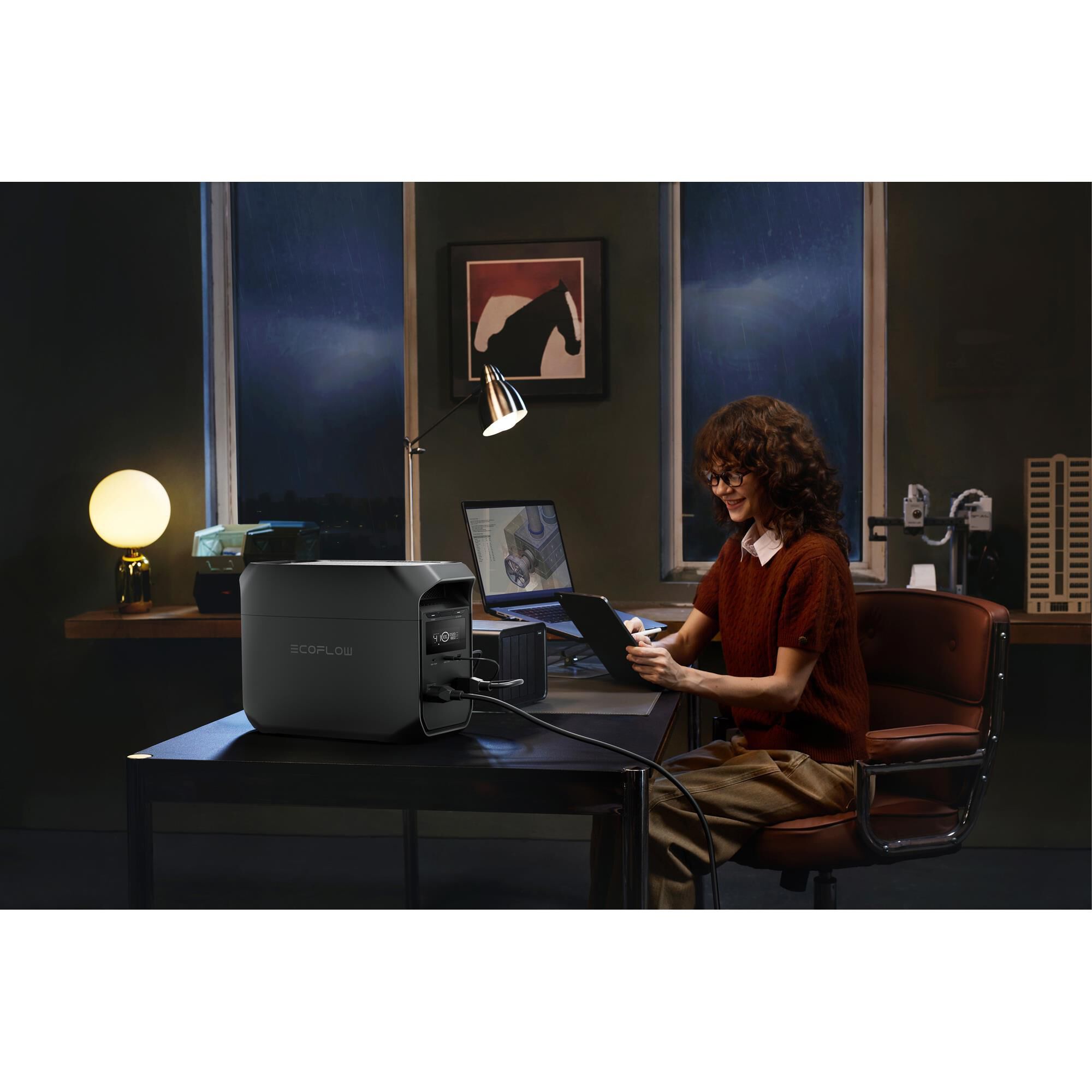 EcoFlow Delta 3 Classic Portable Power Station in Dark Gray