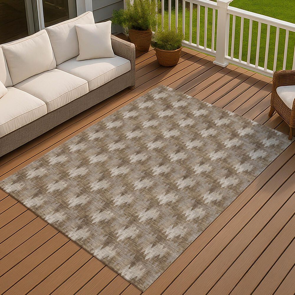 Dalyn Rug Company Soft Essentials Chevron Mocha 5' x 7'6" Area Rug, , large
