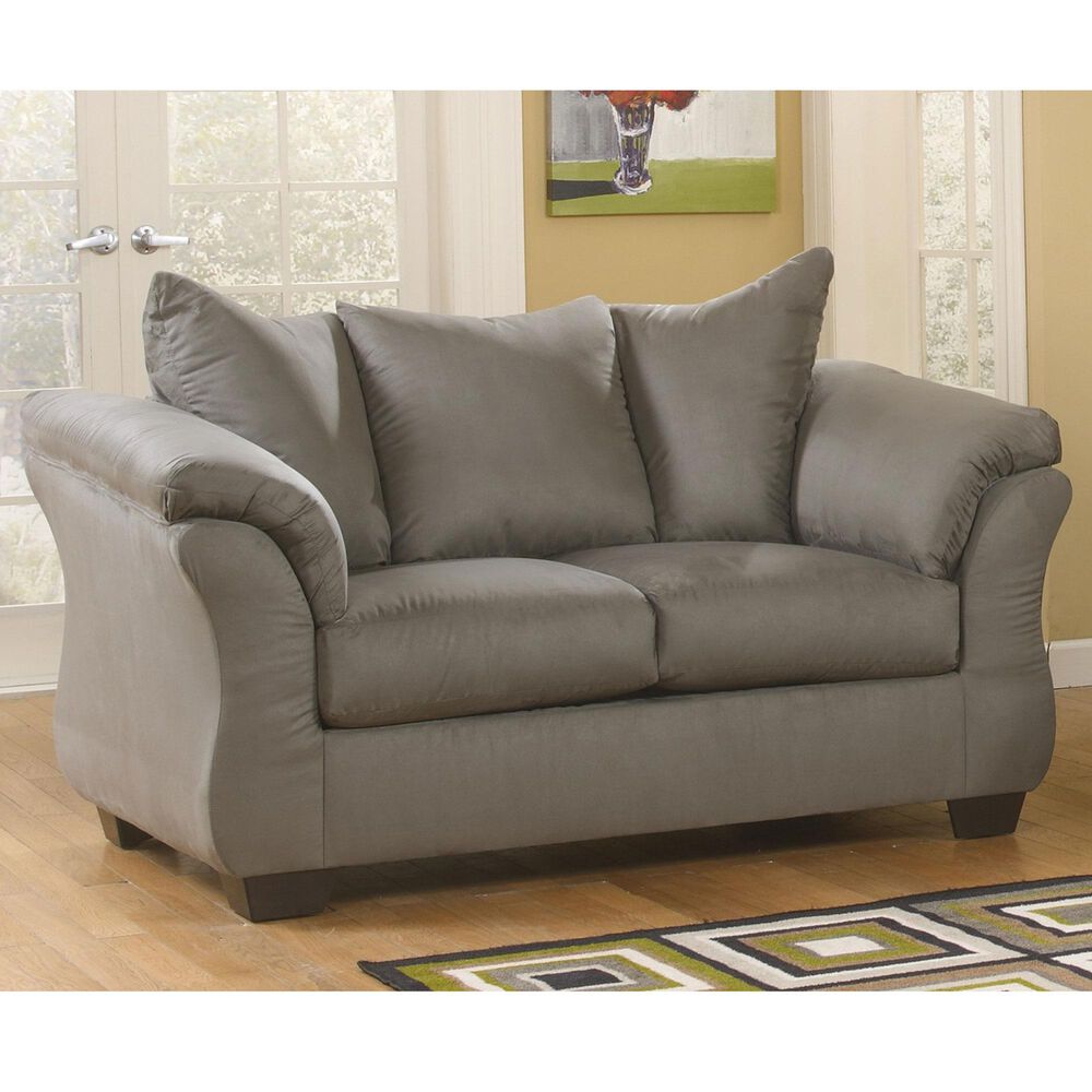 Ashley Darcy Stationary Loveseat in Cobblestone, , large