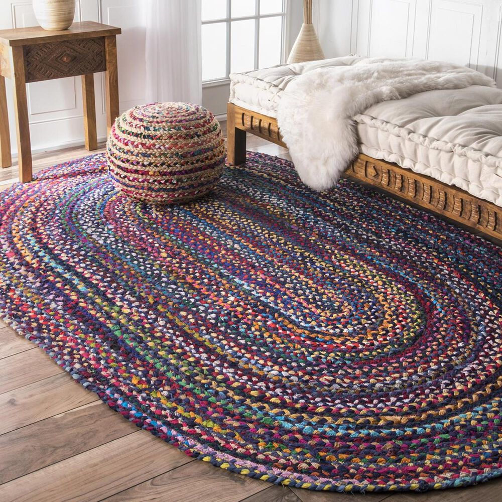 nuLOOM Nomad MGNM04B 5' x 8' Oval Blue Area Rug, , large