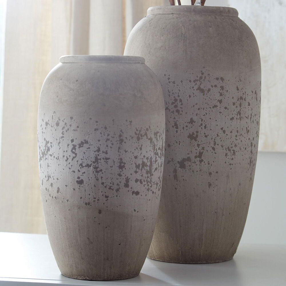 Ashley Dimitra Vase in Brown and Cream &#40;Set of 2&#41;, , large