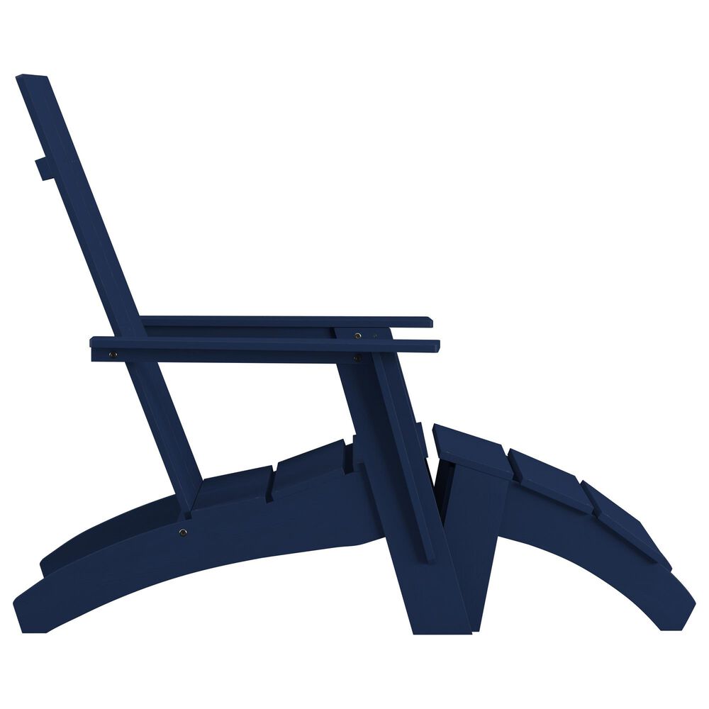 Flash Furniture Sawyer Adirondack Chair in Navy Blue, , large